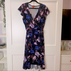 Joe Fresh Floral Faux Wrap Dress